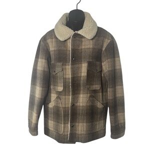 Pendleton men’s medium vintage Sherpa lined western yoke jacket 60s 70s wool